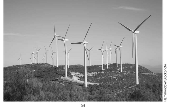 Chapter 8, Problem 60P, Wind turbines, such as the one shown in Figure P8.17 (a), are becoming popular as a way of , example  1