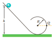 Chapter 11, Problem 12P, GO In Fig. 11-35, a solid brass ball of mass 0.280 g will roll smoothly along a loop-the-loop track 