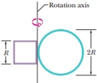 Chapter 11, Problem 41P, GO Figure 11-45 shows a rigid structure consisting of a circular hoop of radius R and mass m, and a 