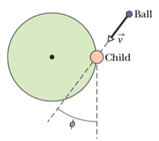 Chapter 11, Problem 63P, GO In Fig. 11-56, a 30 kg child stands on the edge of a stationary merry-go-round of radius 2.0 m. 