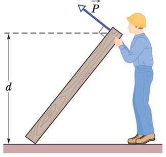 Chapter 12, Problem 68P, A construction worker attempts to lift a uniform beam off the floor and raise it to a vertical 