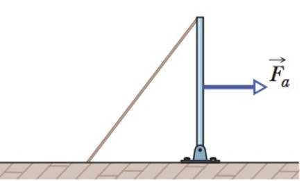 Chapter 12, Problem 9Q, In Fig. 12-22, a vertical rend is hinged at its lower end and attached to a cable at its upper end. 