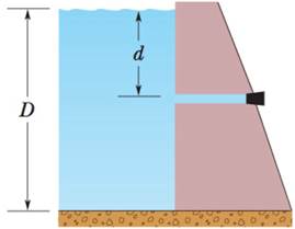 Chapter 14, Problem 67P, ILW In Fig. 14-51, the fresh water behind a reservoir dam has depth D = 15 m. A horizontal pipe 4.0 