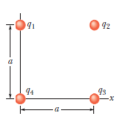 Chapter 22, Problem 7P, SSM ILW WWW In Fig. 22-35, the four particles form a square of edge length a = 5.00 cm and have 