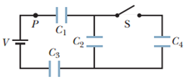 Chapter 25, Problem 61P, Figure 25-54 shows capacitor 1 C1 = 8.00 F, capacitor 2 C2 = 6.00 F, and capacitor 3 C3 = 8.00 F, 