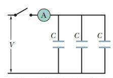 Chapter 25, Problem 9P, Each of the uncharged capacitors in Fig. 25-27 has a capacitance of 2.50 F. A potential difference 