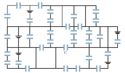 Chapter 27, Problem 10Q, Cap-monster maze. In Fig. 27-22, all the capacitors have a capacitance of 6.0F, and all the 
