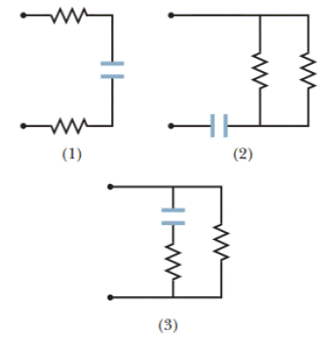Chapter 27, Problem 13Q, Figure 27-24 shows three sections of circuit that are to be connected in turn to the same battery 