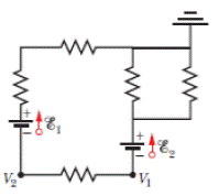 Chapter 27, Problem 31P, SSMGO In Fig. 27-42, the ideal batteries have emfs 1 = 5.0 V and 2 = 12 V, the resistances are each 