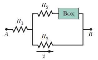 Chapter 27, Problem 38P, Figure 27-49 shows a section of a circuit. The resistances are R1 = 2.0 , R2 = 4.0 , and R3 = 6.0 , 