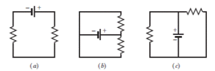 Chapter 27, Problem 5Q, For each circuit in Fig 27-20, are the resistors connected in series, in parallel, or neither? 