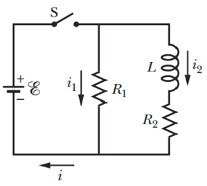 Chapter 30, Problem 79P, SSM In Fig. 30-71, the battery is ideal and  = 10 V, R1 = 5.0 , R2 = 10 , and L = 5.0 H. Switch S is 