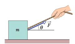 Chapter 5, Problem 49P, In Fig. 5-45, a block of mass m = 5.00 kg is pulled along a horizontal frictionless floor by a cord 