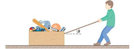 Chapter 6, Problem 30P, A toy chest and its contents have a combined weight of 180 N. The coefficient of static friction 