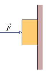 Chapter 6, Problem 90P, In Fig. 6-60, a block weighing 22 N is held at rest against a vertical wall by a horizontal force F 