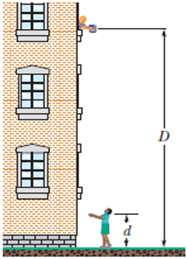 Chapter 8, Problem 3P, You drop a 2.00 kg book to a friend who stands on the ground at distance D = 10.0 m below. If your 