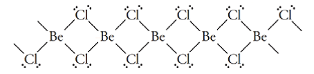 Chapter 15, Problem 63RQ, *15.63 Beryllium chloride, , exists in the solid as a polymer composed of long chains of  units 