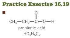 Chapter 16, Problem 19PE, A student planned an experiment that would use 0.10 M propionic acid, HC3H5O2. Calculate the value , example  1
