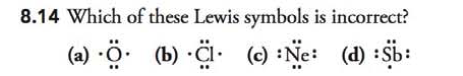 Chapter 8, Problem 14RQ, Which of these Lewis symbols is incorrect? 
