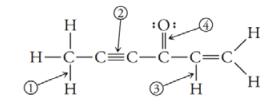 Chapter 9, Problem 109RQ, 9.109 What kinds of bonds  are found in the numbered bonds in the following molecule?

 