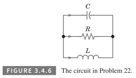 Chapter 3.4, Problem 22P, Applications.

The electric circuit shown in Figure is described by the system of differentil 