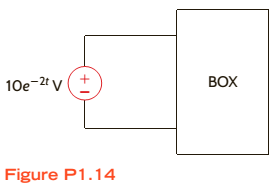 Chapter 1, Problem 14P, The power absorbed by the BOX in Fig. Pl. 14 is 0.1e4tW. Calculate the energy absorbed by the BOX 