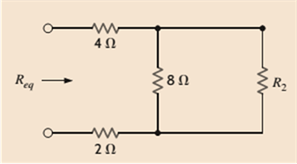 Chapter 2, Problem 2FE.3TP, If Req=10.8 in the circuit in Fig. 2PFE-3, what is R2? a. 12 c. 8 c. 20 d. 18 