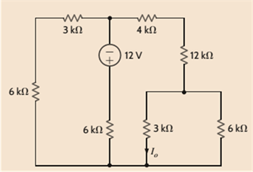 Chapter 2, Problem 2FE.7TP, What is the current I0 in the circuit in Fig. 2PFE-7? a. 0.84mA c. 2.75mA b. -1.25mA d. -0.22mA 