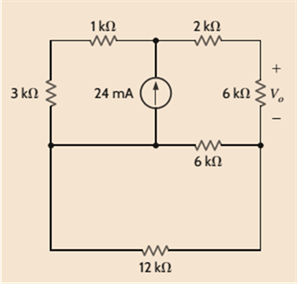 Chapter 2, Problem 2FE.8TP, Find the voltage Vo in the network in Fig. 2PFE-8. a. 24V c. 36V b. 10V d. 12V 