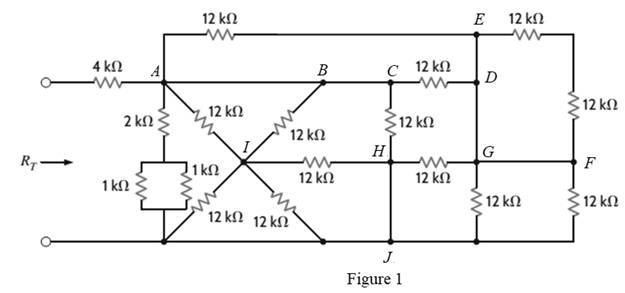 Chapter 2, Problem 69P, Determine the total resistance, RT, in the circuit in Fig. P2.69. 