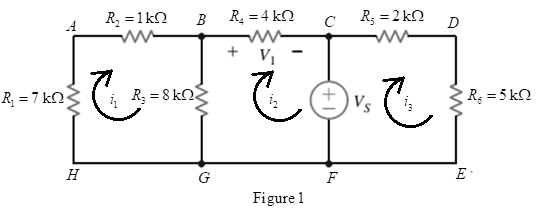 Chapter 2, Problem 90P, In the network in Fig. P2.90, V1=14V. Find VS. 