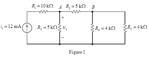 Chapter 3, Problem 1P, Use nodal analysis to find V1 in the circuit in Fig. P3.l. 