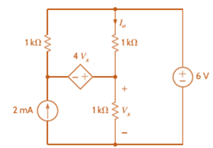 Chapter 3, Problem 47P, Find Io in the network in Fig. P3.47 using nodal analysis. 