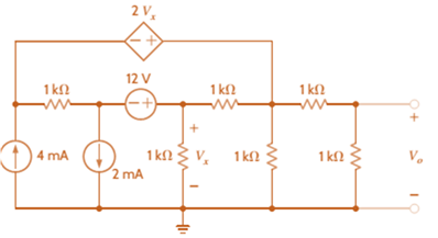 Chapter 3, Problem 58P, Use nodal analysis to find Vo in the circuit in Fig. P3.58. 