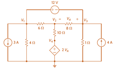 Chapter 3, Problem 61P, Use nodal analysis to find V1,V2,V3, and V4 in the circuit in Fig. P3.61. 