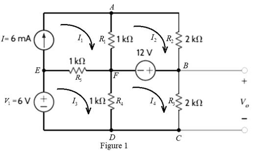 Chapter 3, Problem 95P, Using loop analysis, find Vo in the circuit in Fig. P3.95. 