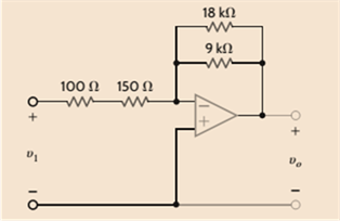 Chapter 4, Problem 12P, Assuming an ideal op-amp, find the voltage gain of the network in Fig. P4.12. 