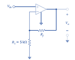 Chapter 4, Problem 4PFE.4TP, What value of Rf in the op-amp circuit of Fig. 4PFE-4 is required to produce a voltage gain of 50? 