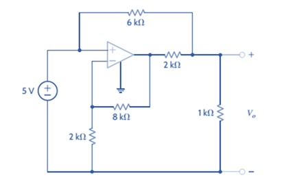 Chapter 4, Problem 4PFE.5TP, What is the voltage Vo in the circuit in Fig. 4PFE-5? a. 3 Vc. 8 V b. 6 Vd. 5 V 