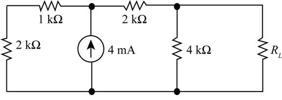 Chapter 5, Problem 113P, In the network in Fig. P5.113, find RL for maximum power transfer and the maximum power transferred 