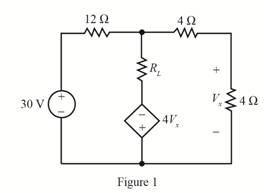 Chapter 5, Problem 121P, Find the value of RL for maximum power transfer and the maximum power that can be transferred to RL 