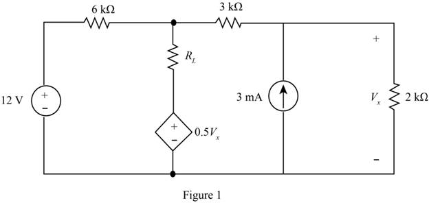 Chapter 5, Problem 125P, Find the value of RL in Fig. P5.125 for maximum power transfer. In addition, calculate the power 