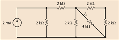 Chapter 5, Problem 3P, Find Io in the network in Fig. P5.3 using linearity and the assumption that Io=1mA. 