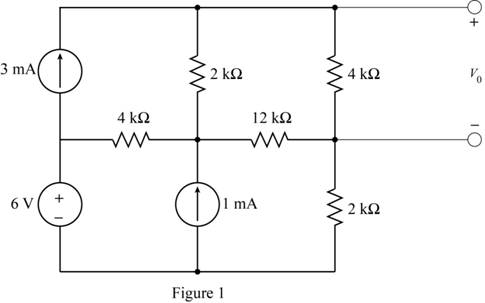 Chapter 5, Problem 43P, Find Vo in Fig. P5.43 using ThĂ©venins theorem. 