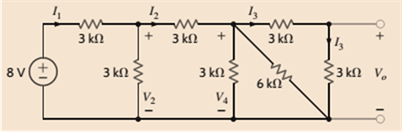 Chapter 5, Problem 4P, Find Vo in the network in Fig. P5.4 using linearity and the assumption that Vo=1V. 