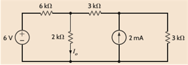 Chapter 5, Problem 6P, Find Io in the network in Fig. P5.6 using superposition. 