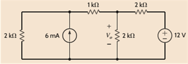 Chapter 5, Problem 8P, Find Vo in the network in Fig. P5.8 using superposition. 