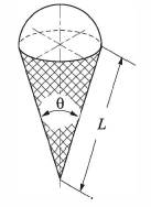 Chapter 1, Problem 18P, In the ice cream cone shown, L = 4 in. and =35 . The cone is filled with ice cream such that the 