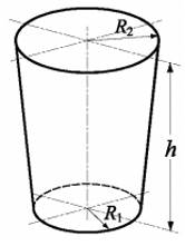 Chapter 9, Problem 10P, A paper cup shaped as a frustum of a cone with R2=2R1 , is designed to have a volume of 250 cm3. 
