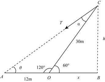 Chapter 2.4, Problem 46P, In raising the pole from the position shown, the tension T in the cable must supply a moment about O 